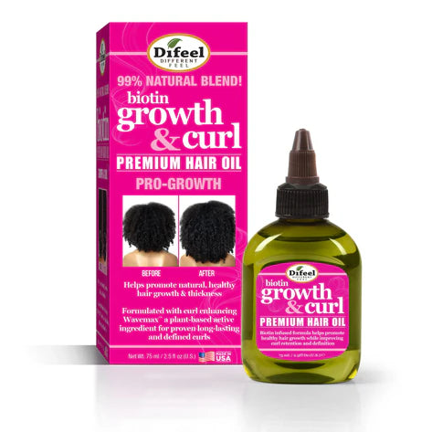 Difeel: Growth & Curl Biotin Hair Oil 2.5oz