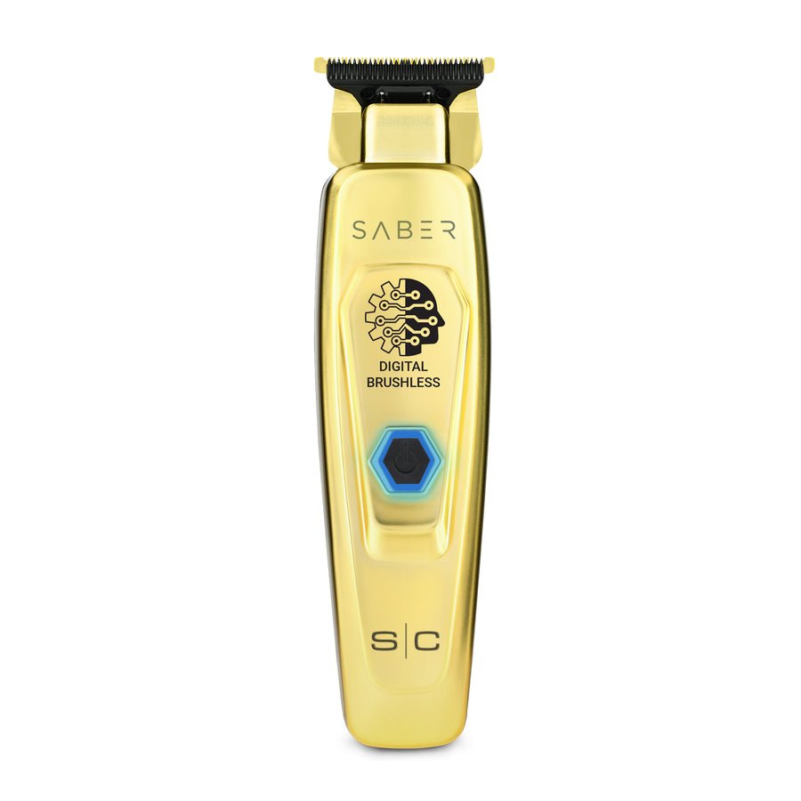 Stylecraft - Saber Gold - Digital Brushless Motor Cordless Trimmer - Southwestsix Cosmetics Stylecraft - Saber Gold - Digital Brushless Motor Cordless Trimmer Hair Clippers & Trimmers Gamma Southwestsix Cosmetics 8021660018497 Stylecraft - Saber Gold - Digital Brushless Motor Cordless Trimmer