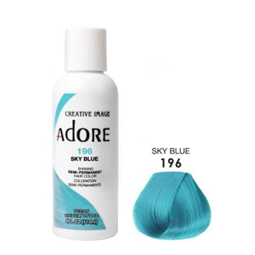 Adore Semi Permanent Hair Color - Southwestsix Cosmetics Adore Semi Permanent Hair Color Hair Dyes Adore Southwestsix Cosmetics 196 Sky Blue Adore Semi Permanent Hair Color