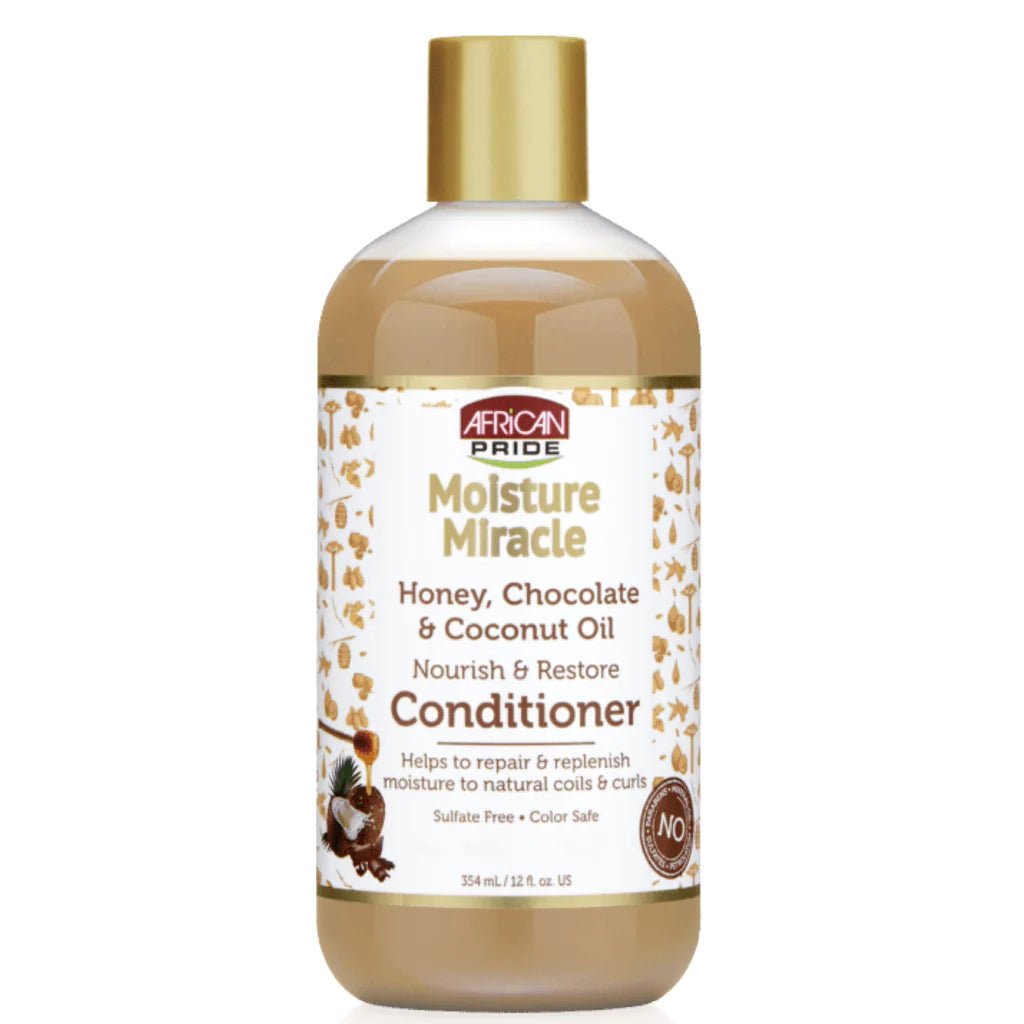 African Pride Moisture Miracle Honey, Chocolate & Coconut Oil Conditioner 12oz - Southwestsix Cosmetics African Pride Moisture Miracle Honey, Chocolate & Coconut Oil Conditioner 12oz Conditioner African Pride Southwestsix Cosmetics 691215390996 African Pride Moisture Miracle Honey, Chocolate & Coconut Oil Conditioner 12oz