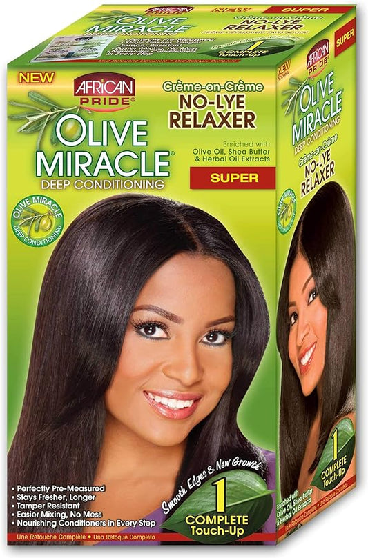 African Pride Olive Miracle Deep Conditioning No-Lye Relaxer - Super 1 Touch Up Kit - Southwestsix Cosmetics African Pride Olive Miracle Deep Conditioning No-Lye Relaxer - Super 1 Touch Up Kit African Pride Southwestsix Cosmetics 11-ETFW-N102 African Pride Olive Miracle Deep Conditioning No-Lye Relaxer - Super 1 Touch Up Kit