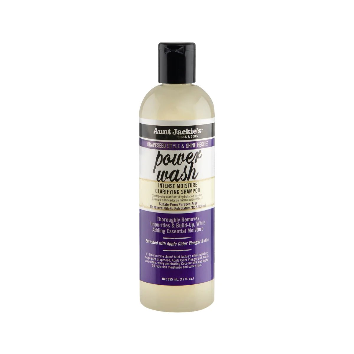Aunt Jackie’s Grapeseed Power Wash Intense Moisture Clarifying Shampoo 12oz - Southwestsix Cosmetics Aunt Jackie’s Grapeseed Power Wash Intense Moisture Clarifying Shampoo 12oz Shampoo Aunt Jackie's Southwestsix Cosmetics Aunt Jackie’s Grapeseed Power Wash Intense Moisture Clarifying Shampoo 12oz