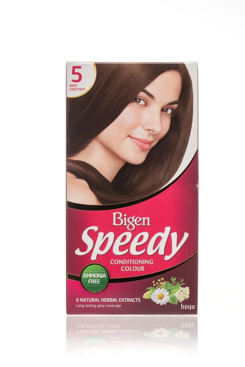 Bigen Women's Speedy Conditioning Colour - Deep Chestnut - Southwestsix Cosmetics Bigen Women's Speedy Conditioning Colour - Deep Chestnut Hair Dyes Bigen Southwestsix Cosmetics NB-WEH5-6OJE Bigen Women's Speedy Conditioning Colour - Deep Chestnut