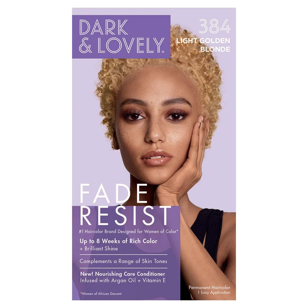 Dark & Lovely Fade Resist Permanent Rich Conditioning Colour - Southwestsix Cosmetics Dark & Lovely Fade Resist Permanent Rich Conditioning Colour Hair Dyes Dark & Lovely Southwestsix Cosmetics 072790003844 #384 Light Golden Blonde Dark & Lovely Fade Resist Permanent Rich Conditioning Colour