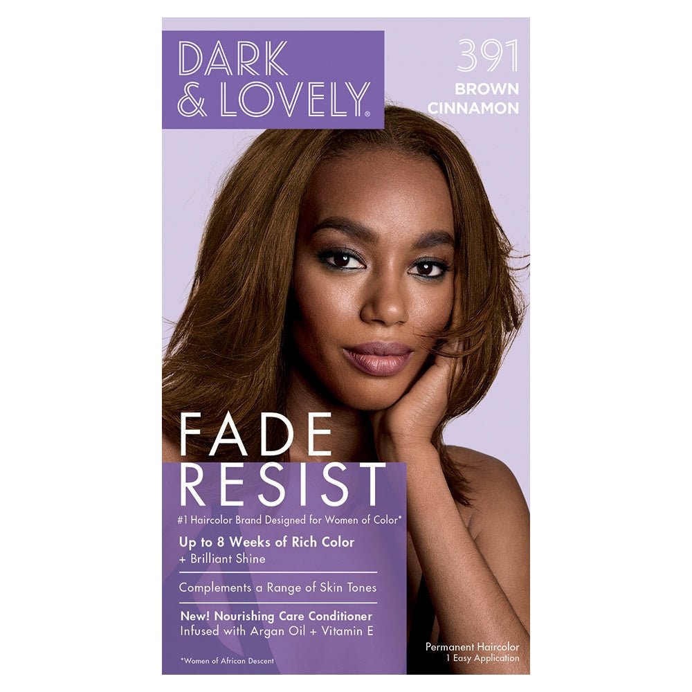 Dark & Lovely Fade Resist Permanent Rich Conditioning Colour - Southwestsix Cosmetics Dark & Lovely Fade Resist Permanent Rich Conditioning Colour Hair Dyes Dark & Lovely Southwestsix Cosmetics 075285000281 #391 Brown Cinnamon Dark & Lovely Fade Resist Permanent Rich Conditioning Colour