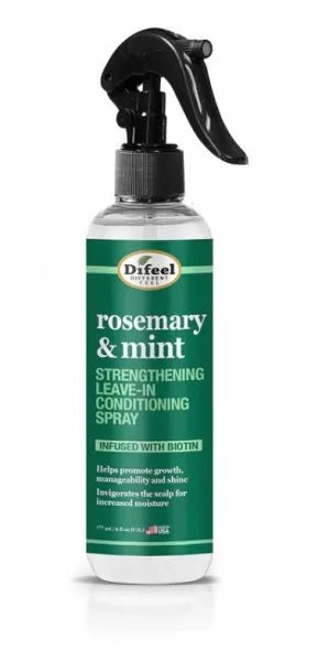 Difeel: Rosemary Mint Strengthening Leave-in Spray - Southwestsix Cosmetics Difeel: Rosemary Mint Strengthening Leave-in Spray Leave-in Conditioner Difeel Southwestsix Cosmetics Difeel: Rosemary Mint Strengthening Leave-in Spray