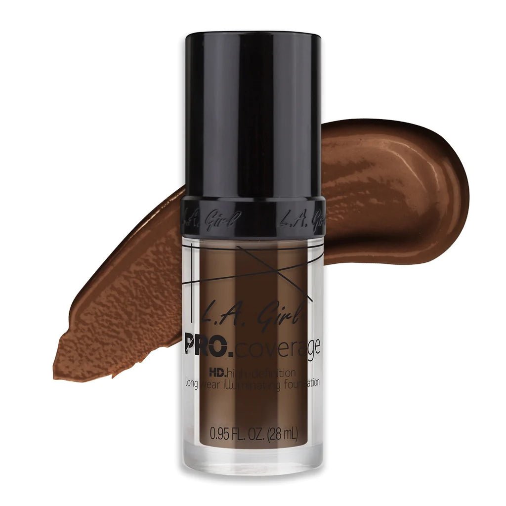 La Girl Pro Coverage Illuminating Foundation - Southwestsix Cosmetics La Girl Pro Coverage Illuminating Foundation Foundations & Concealers LA Girl Southwestsix Cosmetics 656 - Dark Chocolate La Girl Pro Coverage Illuminating Foundation