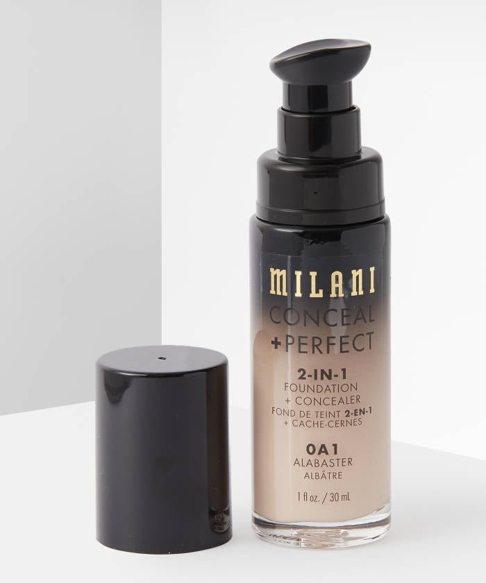 Milani Conceal + Perfect 2-IN-1 Foundation + Concealer - Southwestsix Cosmetics Milani Conceal + Perfect 2-IN-1 Foundation + Concealer Foundations & Concealers Milani Southwestsix Cosmetics 0A1 - Alabaster Milani Conceal + Perfect 2-IN-1 Foundation + Concealer