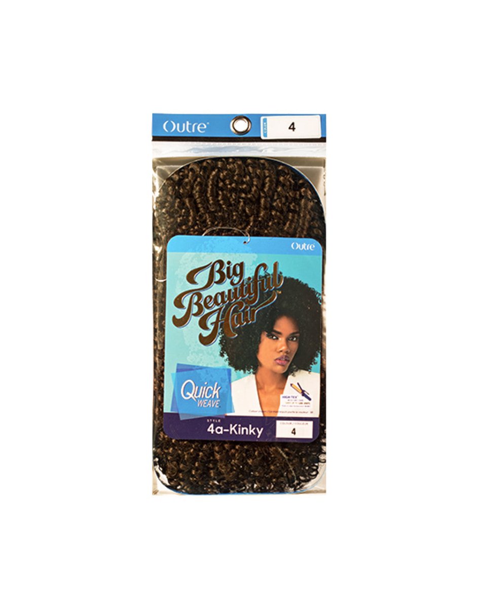 Outre Big Beautiful Hair Quick Weave 4A Kinky (Synthetic Half Wig) - Southwestsix Cosmetics Outre Big Beautiful Hair Quick Weave 4A Kinky (Synthetic Half Wig) Wigs Outre Southwestsix Cosmetics 881836220042 1 Outre Big Beautiful Hair Quick Weave 4A Kinky (Synthetic Half Wig)