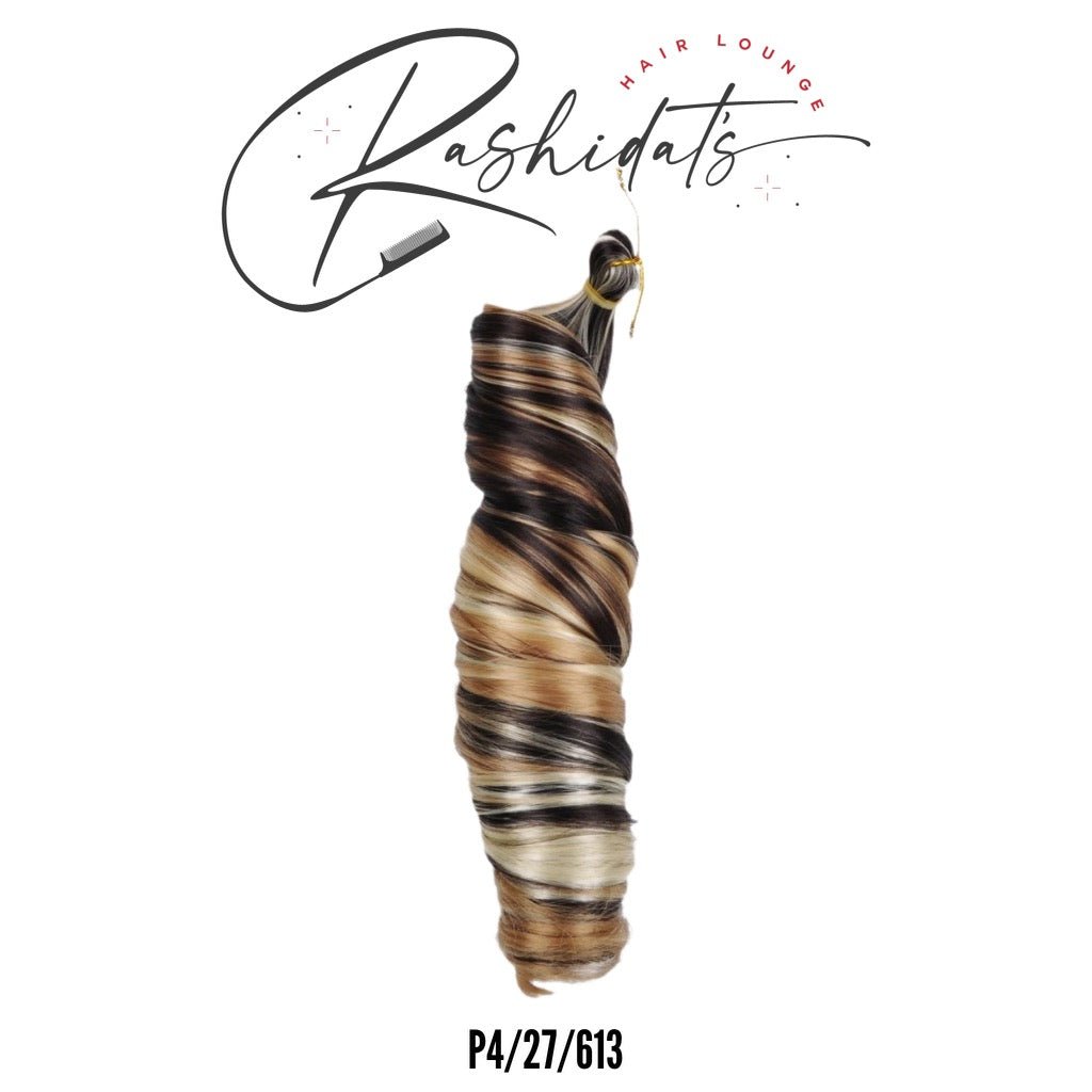 Rashidat's Hair Lounge French Curl Braiding Hair - Southwestsix Cosmetics Rashidat's Hair Lounge French Curl Braiding Hair Braiding Hair Rashidat's Hair Lounge Southwestsix Cosmetics 22" 75g P4/27/613 Rashidat's Hair Lounge French Curl Braiding Hair