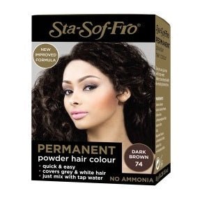 Sta-Sof-Fro Permanent Powder Hair Colour - Southwestsix Cosmetics Sta-Sof-Fro Permanent Powder Hair Colour Southwestsix Cosmetics Southwestsix Cosmetics 5017857000034 Dark Brown-74 Sta-Sof-Fro Permanent Powder Hair Colour