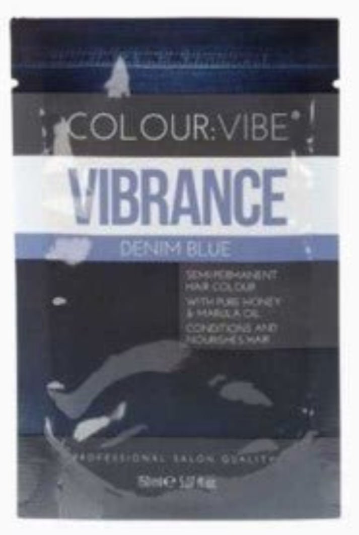 Vibrance Semi Permanent Hair Colour Denim Blue - Southwestsix Cosmetics Vibrance Semi Permanent Hair Colour Denim Blue Hair Colour Colour vibe Southwestsix Cosmetics Vibrance Semi Permanent Hair Colour Denim Blue