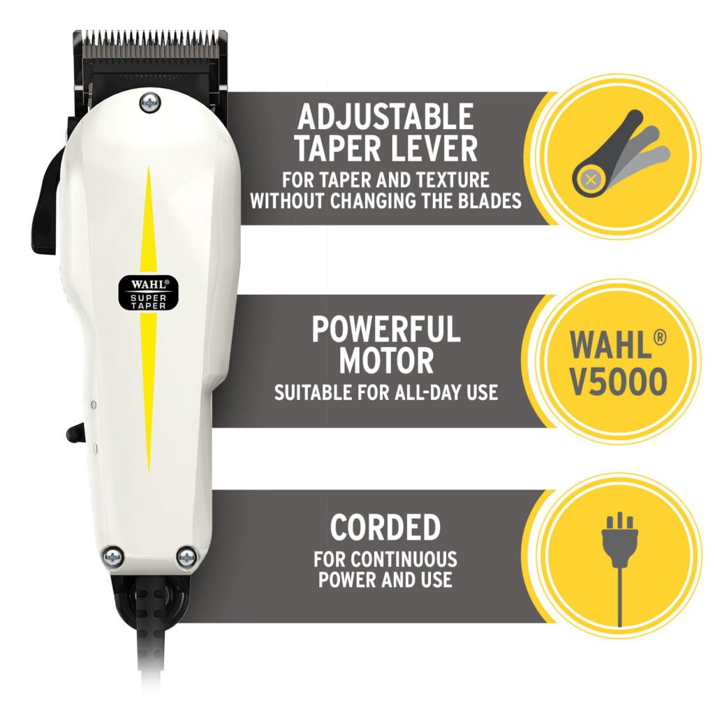 Wahl Super Taper White - Southwestsix Cosmetics Wahl Super Taper White Hair Clippers & Trimmers Wahl Southwestsix Cosmetics FL-KE2L-ABGU Wahl Super Taper White