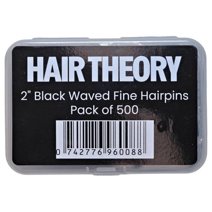 Hair Theory 2" Black Waved Fine Hairpins (500)