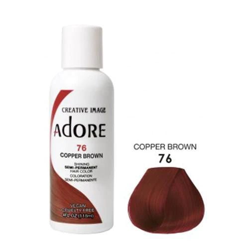 Adore Semi Permanent Hair Color - Southwestsix Cosmetics Adore Semi Permanent Hair Color Hair Dyes Adore Southwestsix Cosmetics 28-BAHL-IOLY 76 Copper Brown Adore Semi Permanent Hair Color