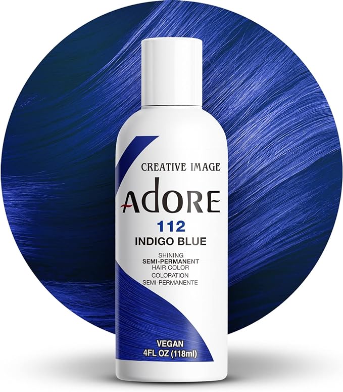 Adore Semi Permanent Hair Color - Southwestsix Cosmetics Adore Semi Permanent Hair Color Hair Dyes Adore Southwestsix Cosmetics 82-KNUT-ZOAJ 112 Indigo Blue Adore Semi Permanent Hair Color