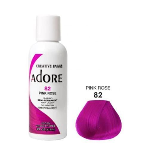 Adore Semi Permanent Hair Color - Southwestsix Cosmetics Adore Semi Permanent Hair Color Hair Dyes Adore Southwestsix Cosmetics 82 Pink Rose Adore Semi Permanent Hair Color