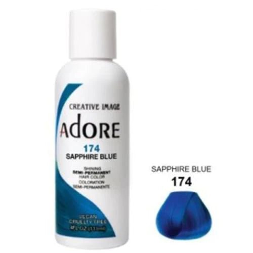 Adore Semi Permanent Hair Color - Southwestsix Cosmetics Adore Semi Permanent Hair Color Hair Dyes Adore Southwestsix Cosmetics 174 Sapphire Blue Adore Semi Permanent Hair Color