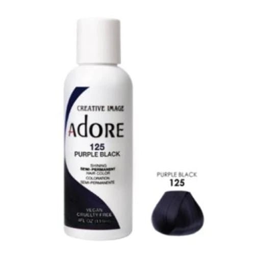 Adore Semi Permanent Hair Color - Southwestsix Cosmetics Adore Semi Permanent Hair Color Hair Dyes Adore Southwestsix Cosmetics 125 Purple Black Adore Semi Permanent Hair Color