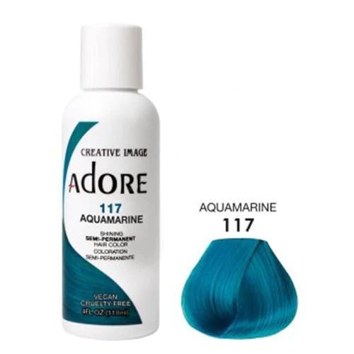 Adore Semi Permanent Hair Color - Southwestsix Cosmetics Adore Semi Permanent Hair Color Hair Dyes Adore Southwestsix Cosmetics 117 Aquamarine Adore Semi Permanent Hair Color