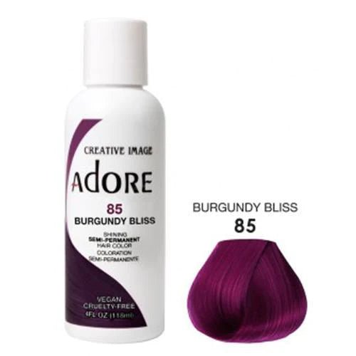 Adore Semi Permanent Hair Color - Southwestsix Cosmetics Adore Semi Permanent Hair Color Hair Dyes Adore Southwestsix Cosmetics 85 Burgundy Bliss Adore Semi Permanent Hair Color