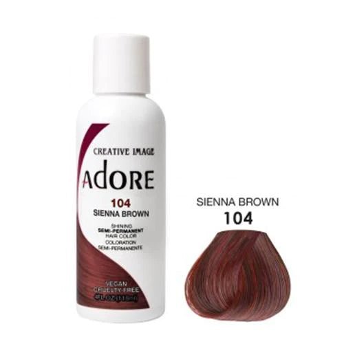 Adore Semi Permanent Hair Color - Southwestsix Cosmetics Adore Semi Permanent Hair Color Hair Dyes Adore Southwestsix Cosmetics 104 Sienna Adore Semi Permanent Hair Color