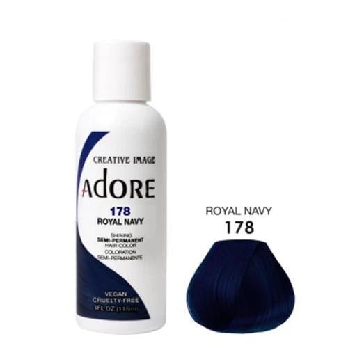 Adore Semi Permanent Hair Color - Southwestsix Cosmetics Adore Semi Permanent Hair Color Hair Dyes Adore Southwestsix Cosmetics 178 Royal Navy Adore Semi Permanent Hair Color