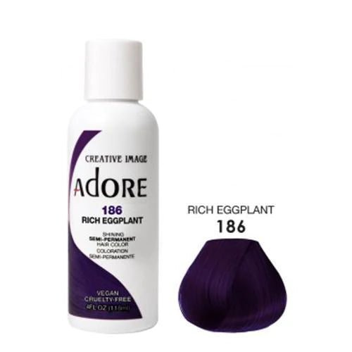 Adore Semi Permanent Hair Color - Southwestsix Cosmetics Adore Semi Permanent Hair Color Hair Dyes Adore Southwestsix Cosmetics 186 Rich Eggplant Adore Semi Permanent Hair Color