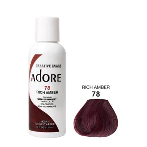 Adore Semi Permanent Hair Color - Southwestsix Cosmetics Adore Semi Permanent Hair Color Hair Dyes Adore Southwestsix Cosmetics 78 Rich Amber Adore Semi Permanent Hair Color