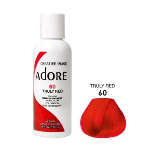 Adore Semi Permanent Hair Color - Southwestsix Cosmetics Adore Semi Permanent Hair Color Hair Dyes Adore Southwestsix Cosmetics FC-BYDV-R2NT 60 Truly Red Adore Semi Permanent Hair Color