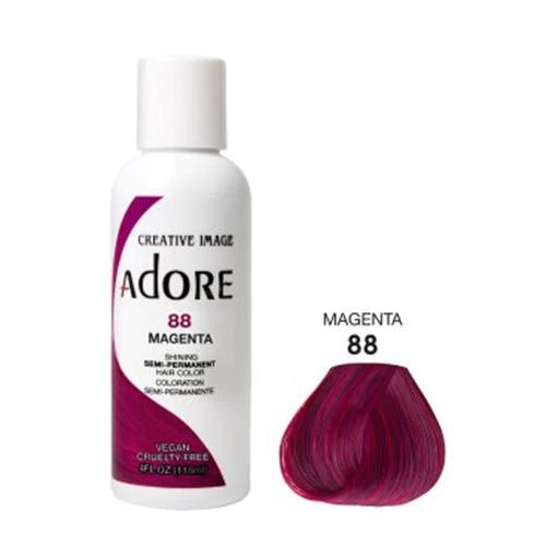 Adore Semi Permanent Hair Color - Southwestsix Cosmetics Adore Semi Permanent Hair Color Hair Dyes Adore Southwestsix Cosmetics GF-ZS2M-0I1X 88 Magenta Adore Semi Permanent Hair Color