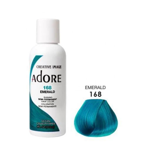 Adore Semi Permanent Hair Color - Southwestsix Cosmetics Adore Semi Permanent Hair Color Hair Dyes Adore Southwestsix Cosmetics VX-EQ83-AYAJ 168 Emerald Adore Semi Permanent Hair Color