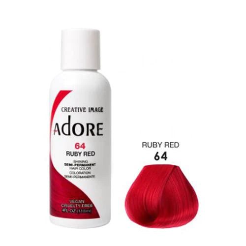 Adore Semi Permanent Hair Color - Southwestsix Cosmetics Adore Semi Permanent Hair Color Hair Dyes Adore Southwestsix Cosmetics YF-BXD0-A6C8 64 Ruby Red Adore Semi Permanent Hair Color