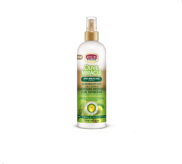 African Pride Olive Miracle Anti-Breakage 7-in-1 Leave-in Moisture Restore Curl Refresher 12oz - Southwestsix Cosmetics African Pride Olive Miracle Anti-Breakage 7-in-1 Leave-in Moisture Restore Curl Refresher 12oz Curl Restorer African Pride Southwestsix Cosmetics African Pride Olive Miracle Anti-Breakage 7-in-1 Leave-in Moisture Restore Curl Refresher 12oz
