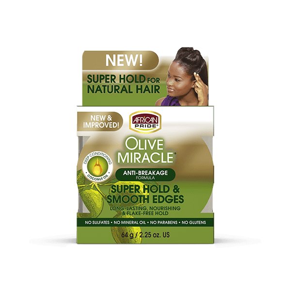 African Pride Olive Miracle Anti-Breakage Super Hold & Smooth Edges 2.25oz - Southwestsix Cosmetics African Pride Olive Miracle Anti-Breakage Super Hold & Smooth Edges 2.25oz Edge Control African Pride Southwestsix Cosmetics African Pride Olive Miracle Anti-Breakage Super Hold & Smooth Edges 2.25oz