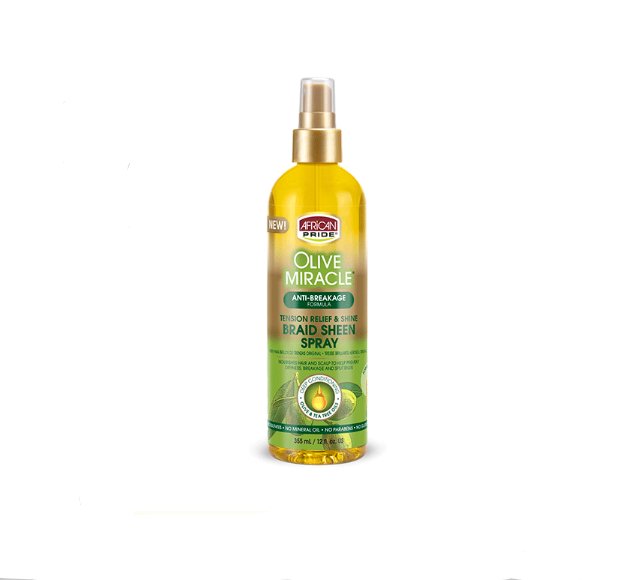 African Pride Olive Miracle Anti-Breakage Tension Relief & Shine Braid Sheen Spray 12oz - Southwestsix Cosmetics African Pride Olive Miracle Anti-Breakage Tension Relief & Shine Braid Sheen Spray 12oz Hair Sheen African Pride Southwestsix Cosmetics 802535436121 African Pride Olive Miracle Anti-Breakage Tension Relief & Shine Braid Sheen Spray 12oz