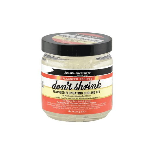 Aunt Jackie’s Don’t Shrink Flaxseed Elongating Curling Gel 15oz - Southwestsix Cosmetics Aunt Jackie’s Don’t Shrink Flaxseed Elongating Curling Gel 15oz Hair Gel Aunt Jackie's Southwestsix Cosmetics Aunt Jackie’s Don’t Shrink Flaxseed Elongating Curling Gel 15oz