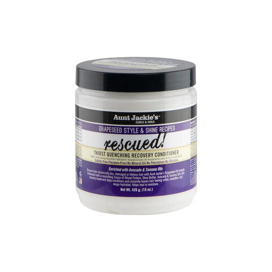 Aunt Jackie’s Grapeseed Rescued Thirst Quenching Recovery Conditioner 15oz - Southwestsix Cosmetics Aunt Jackie’s Grapeseed Rescued Thirst Quenching Recovery Conditioner 15oz Shampoo & Conditioner Aunt Jackie's Southwestsix Cosmetics 034285657154 Aunt Jackie’s Grapeseed Rescued Thirst Quenching Recovery Conditioner 15oz