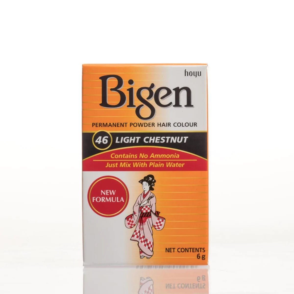 Bigen Permanent Hair Powder - Southwestsix Cosmetics Bigen Permanent Hair Powder Bigen Southwestsix Cosmetics 4987205905469 46 - Light Chestnut Bigen Permanent Hair Powder