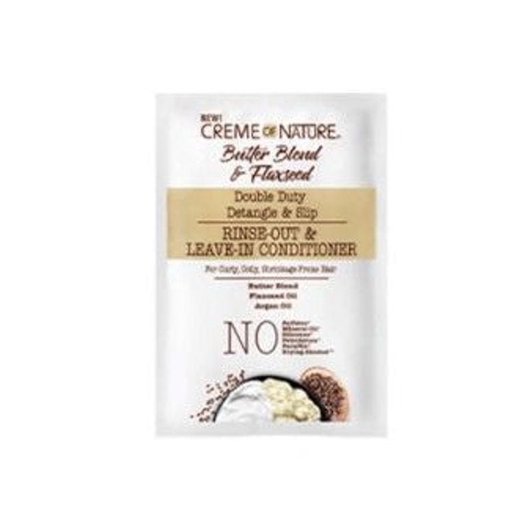 Creme Of Nature Butter Blend & Flaxseed Double Duty Detangle & Slip Rinse-Out & Leave-In Conditioner - Southwestsix Cosmetics Creme Of Nature Butter Blend & Flaxseed Double Duty Detangle & Slip Rinse-Out & Leave-In Conditioner Leave-in Conditioner Creme Of Nature Southwestsix Cosmetics 075724005303 12oz Creme Of Nature Butter Blend & Flaxseed Double Duty Detangle & Slip Rinse-Out & Leave-In Conditioner