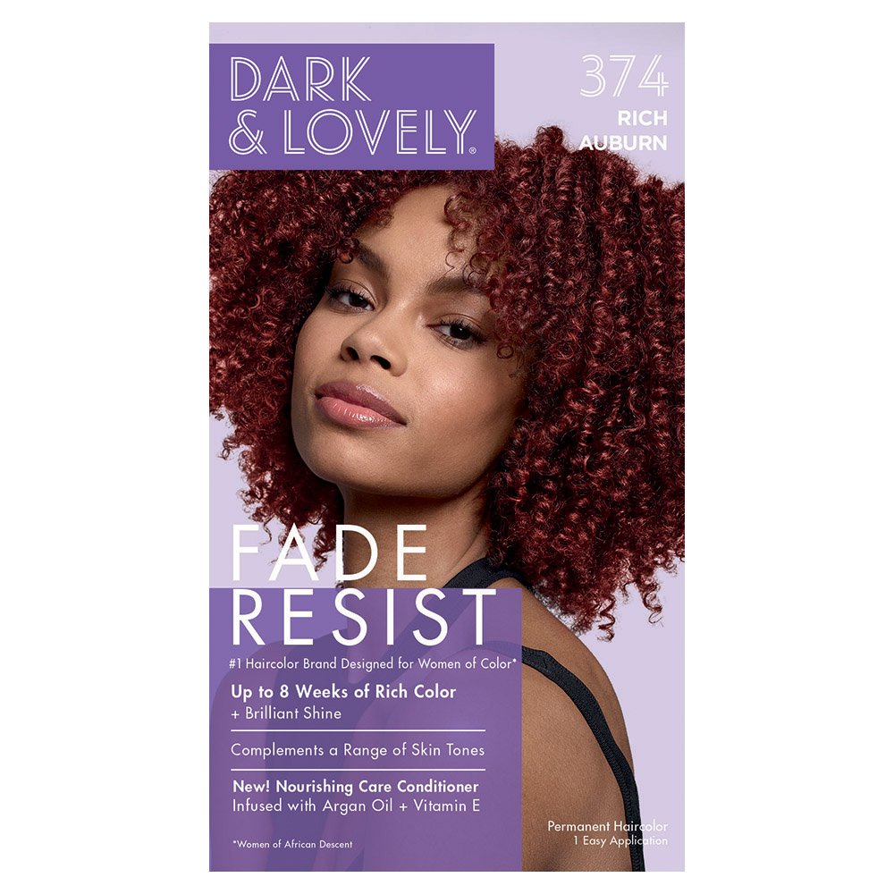 Dark & Lovely Fade Resist Permanent Rich Conditioning Colour - Southwestsix Cosmetics Dark & Lovely Fade Resist Permanent Rich Conditioning Colour Hair Dyes Dark & Lovely Southwestsix Cosmetics 072790003745 #374 Rich Auburn Dark & Lovely Fade Resist Permanent Rich Conditioning Colour