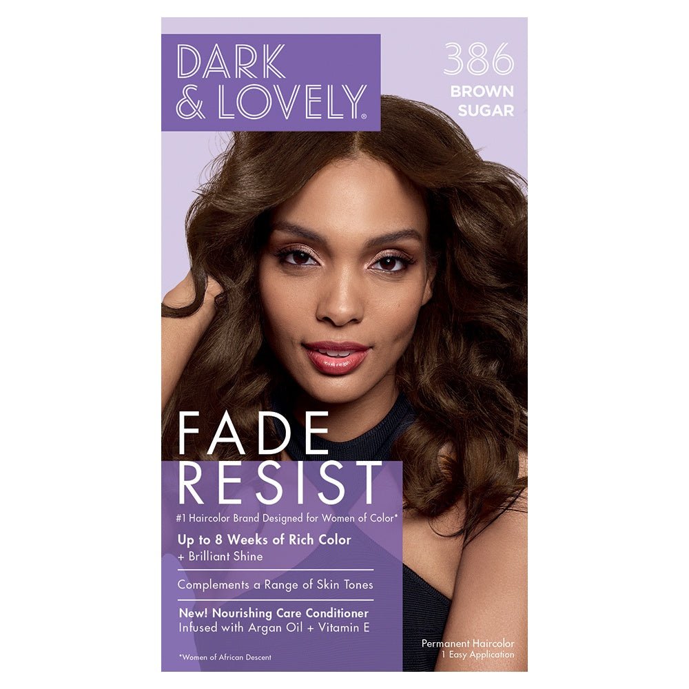 Dark & Lovely Fade Resist Permanent Rich Conditioning Colour - Southwestsix Cosmetics Dark & Lovely Fade Resist Permanent Rich Conditioning Colour Hair Dyes Dark & Lovely Southwestsix Cosmetics 07279003868 #386 Brown Sugar Dark & Lovely Fade Resist Permanent Rich Conditioning Colour