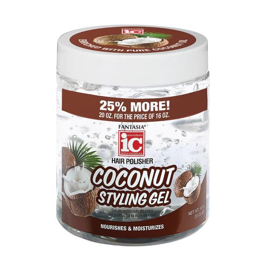 IC Fantasia Coconut Styling Gel 20oz - Southwestsix Cosmetics IC Fantasia Coconut Styling Gel 20oz Styling Gel IC Fantasia Southwestsix Cosmetics IC Fantasia Coconut Styling Gel 20oz