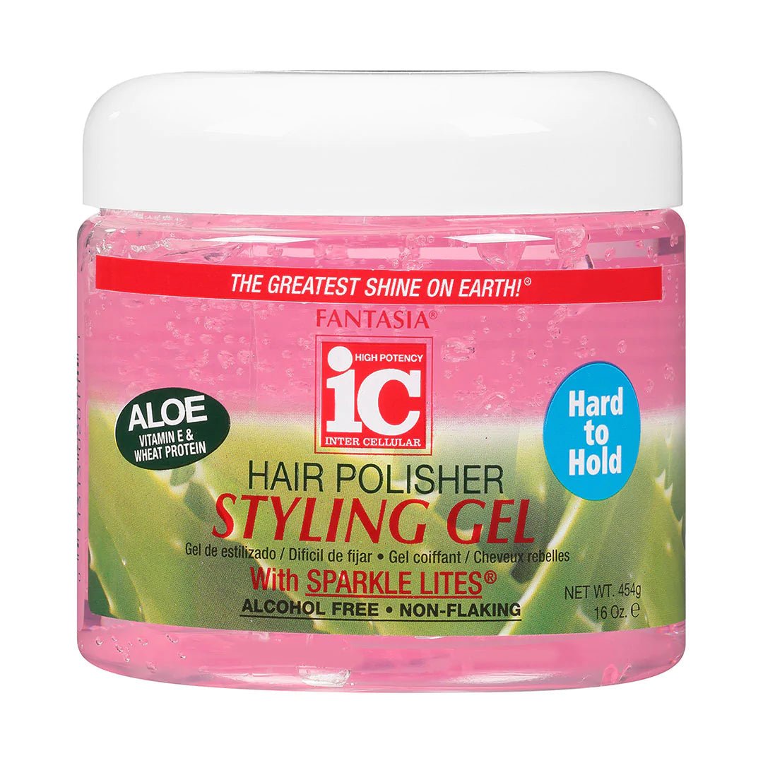 IC Fantasia Hair Polisher Hard to Hold Styling Gel With Sparkle Lites 16oz - Southwestsix Cosmetics IC Fantasia Hair Polisher Hard to Hold Styling Gel With Sparkle Lites 16oz Styling Gel IC Fantasia Southwestsix Cosmetics 01131303555 IC Fantasia Hair Polisher Hard to Hold Styling Gel With Sparkle Lites 16oz