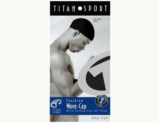 Titan Donna Stocking Wave Cap - Southwestsix Cosmetics Titan Donna Stocking Wave Cap Accessories Titan Donna Southwestsix Cosmetics 658302116525 Black Titan Donna Stocking Wave Cap